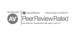 AV | Distinguished | Lexis Nexis | Martindale-Hubbell | Peer Review Rated For Ethical Standards and Legal Ability